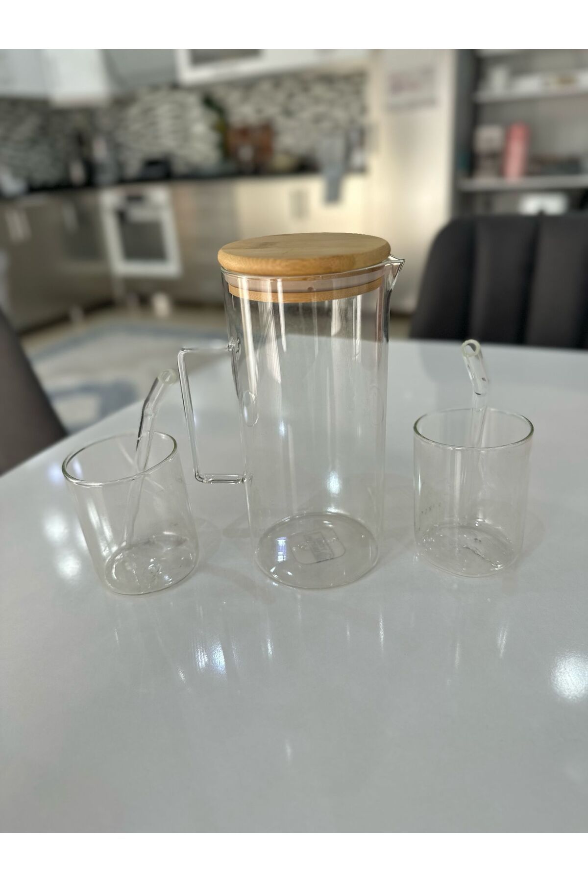 homechef Borosilikat Cam Sürahi Seti (6 parça)