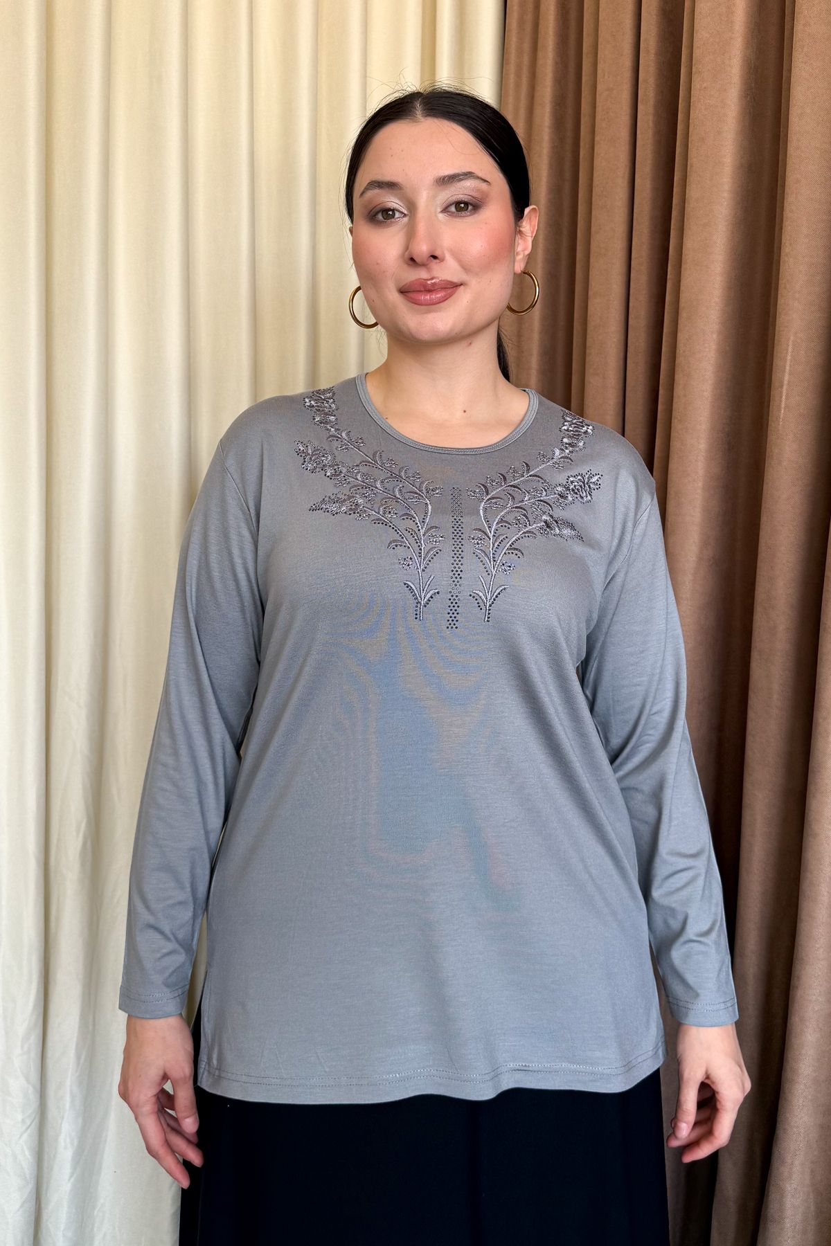 ModaPlaza Kadın Taşlı Triko Bluz 11