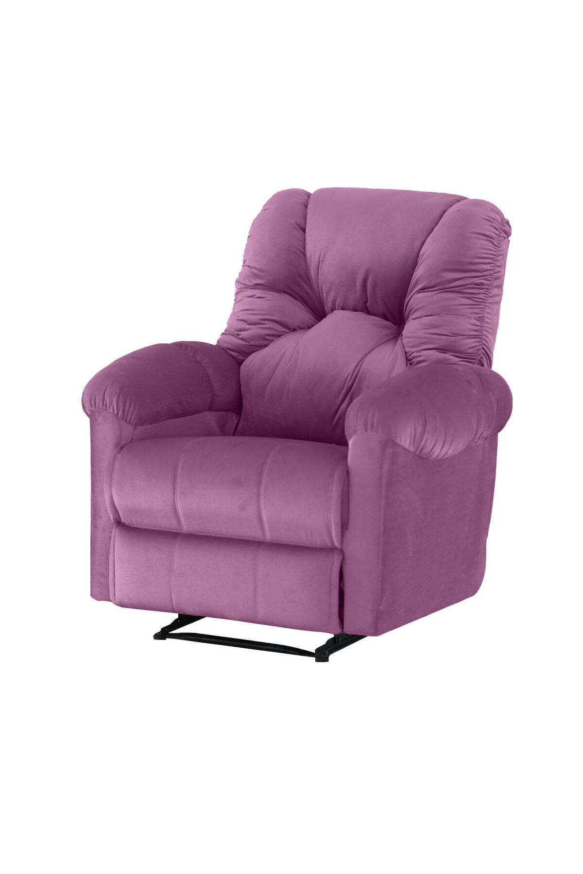 American Polo-| Velvet Rocking & Rotating Recliner Chair - Light Purple -92×78x103 8