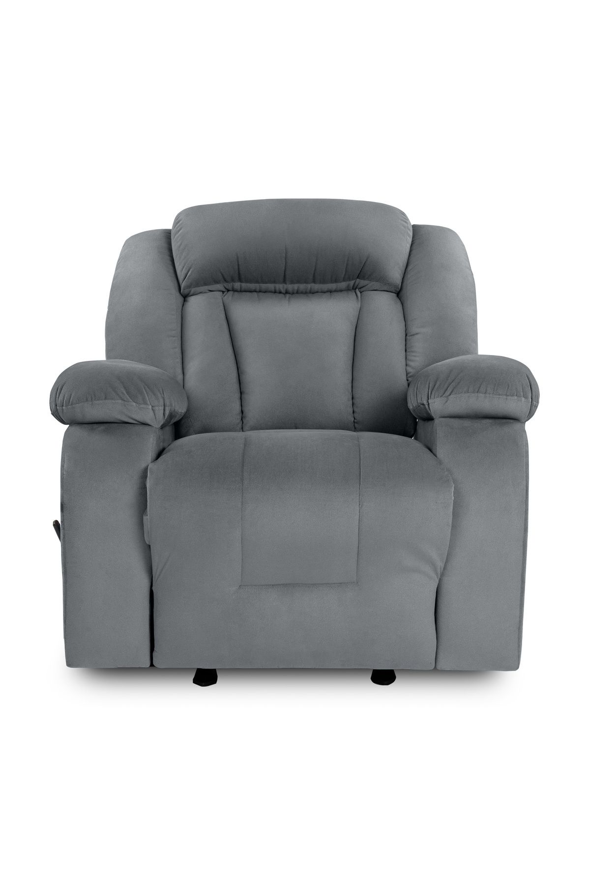 Lazy Vibes-MNZ5 | Velvet Rocking & Rotating Recliner Chair - Grey 5