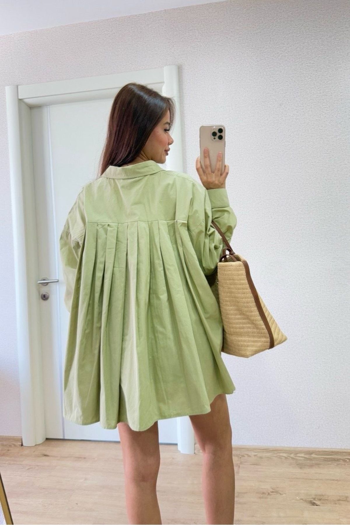 Ekim Store Büzgülü Oversize Basic Gömlek