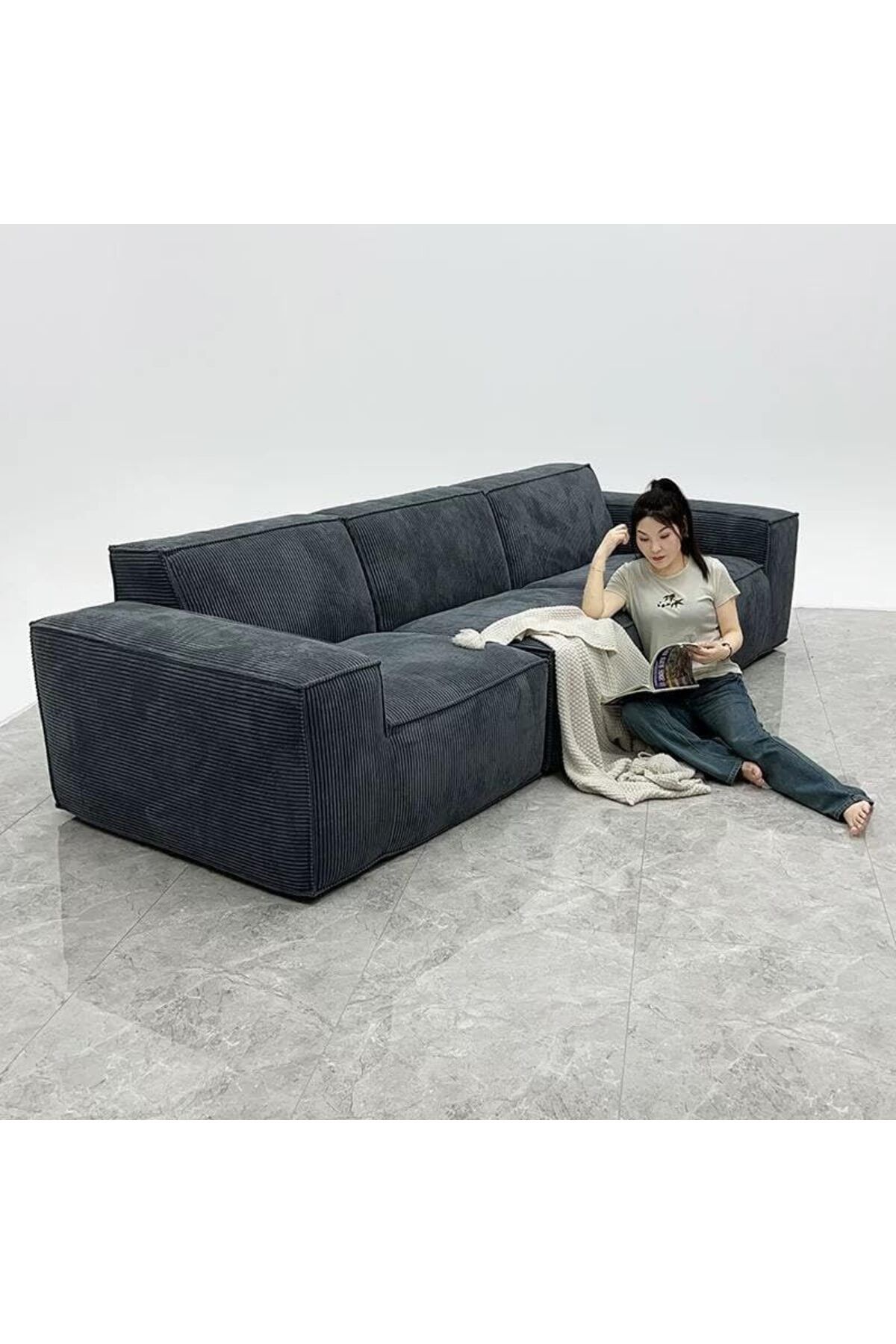 MAPLE HOME DECORATION-Maple Home 3-seater Sofa Modular Sofas Set Compression Sponge Sectional Lounge High Density Foam 3