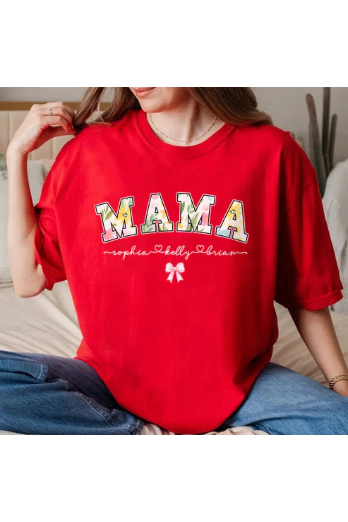 FeaR LeeS MAMA Baskılı Oversize T-shirt