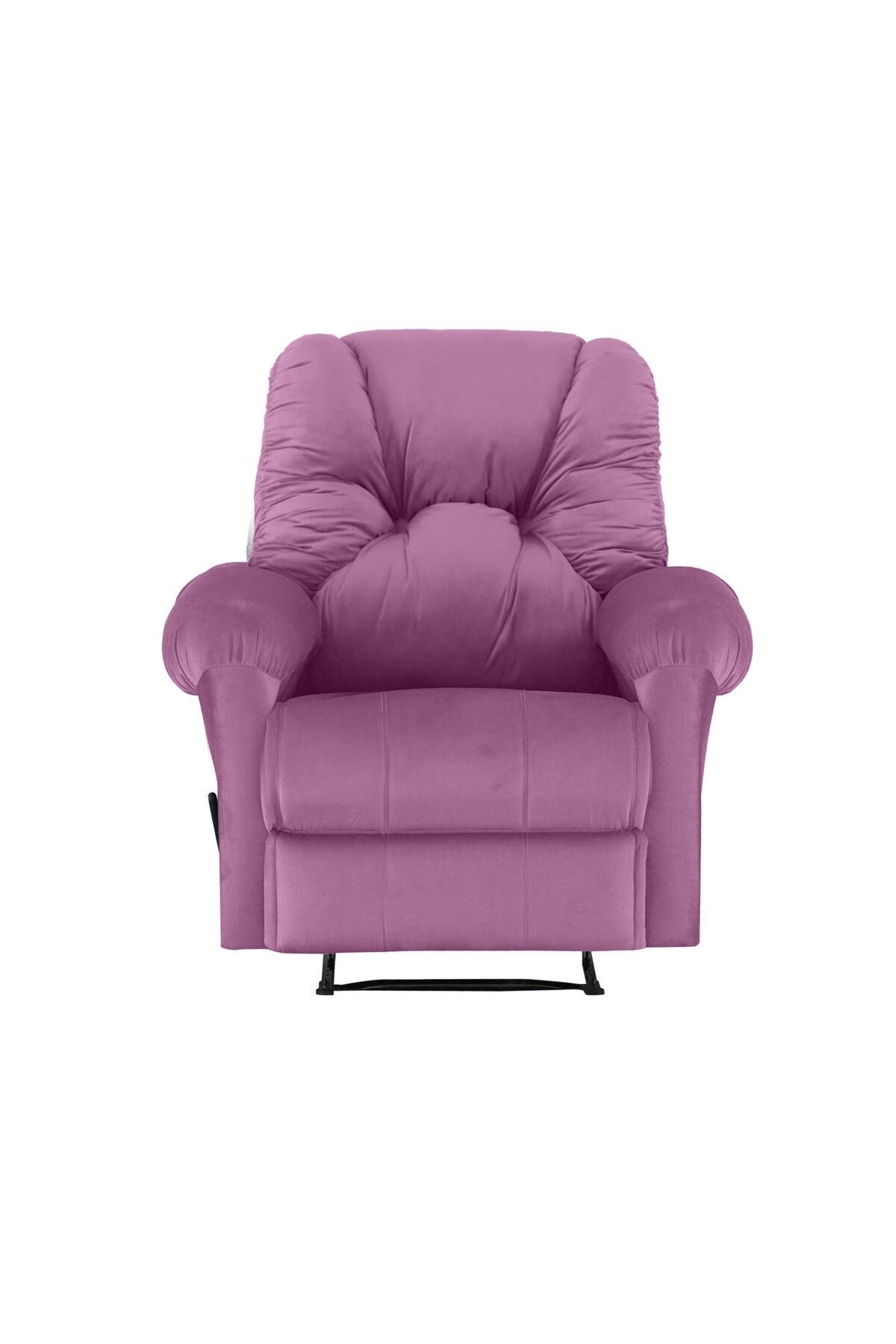 American Polo-| Velvet Rocking & Rotating Recliner Chair - Light Purple -92×78x103 4