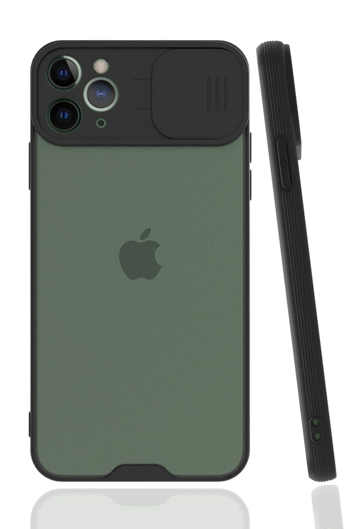 NewFace iPhone 11 Pro Max Kılıf Platin Kamera Koruma Silikon - Siyah SVLRS