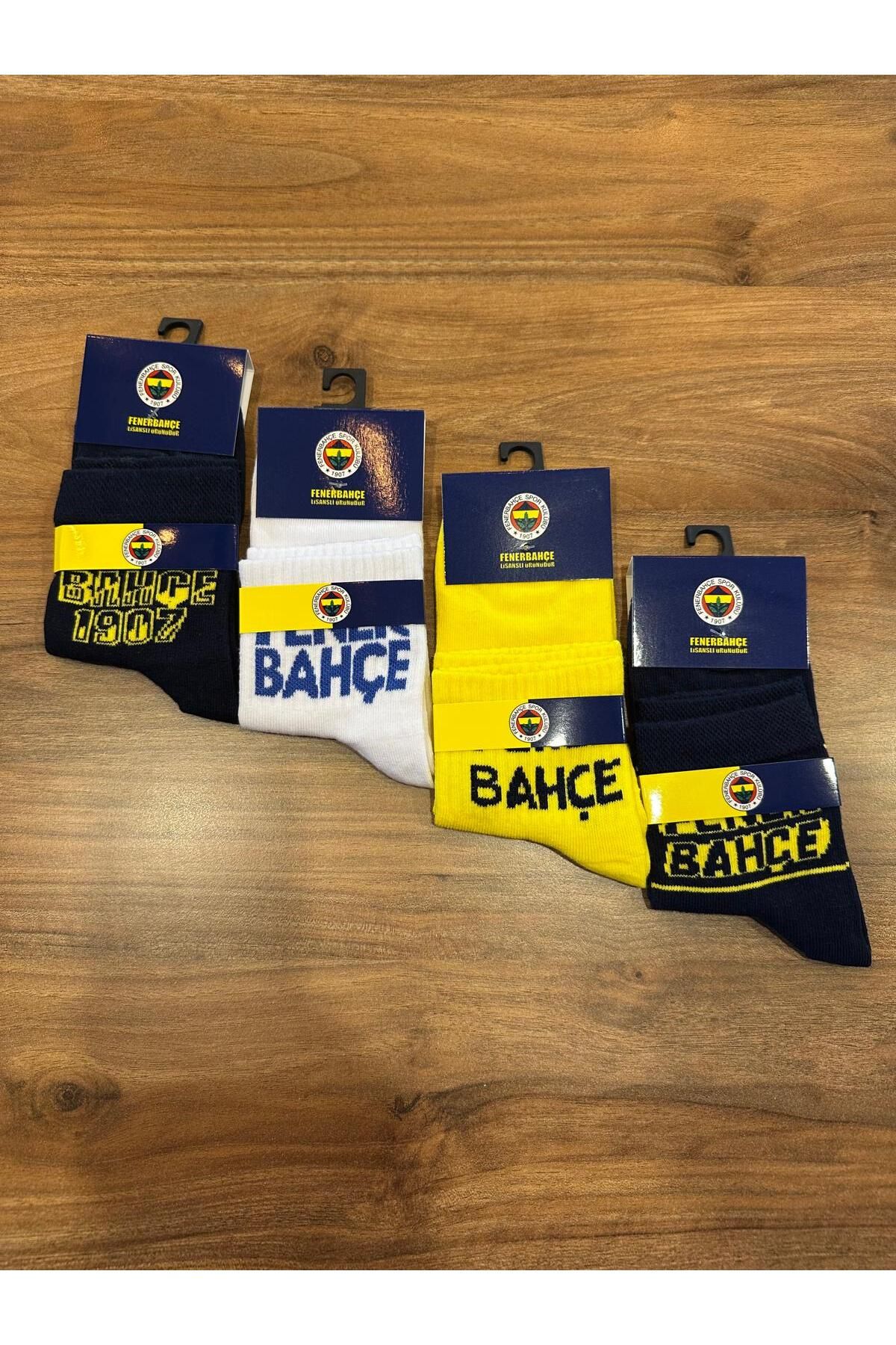 Çimpa Çorap Çamaşır Yetişkin taraftar pamuklu yarım konç çorap 4 lü paket