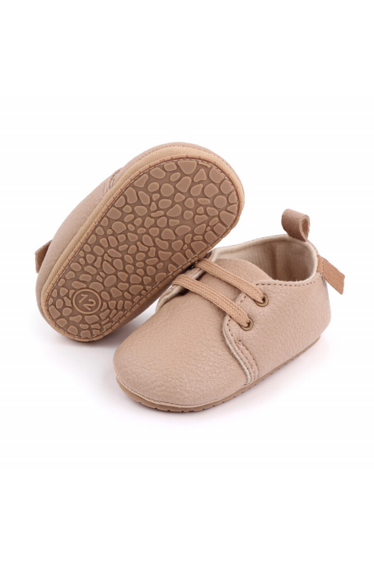Superbaby-Elegant cream lace-up shoes 3