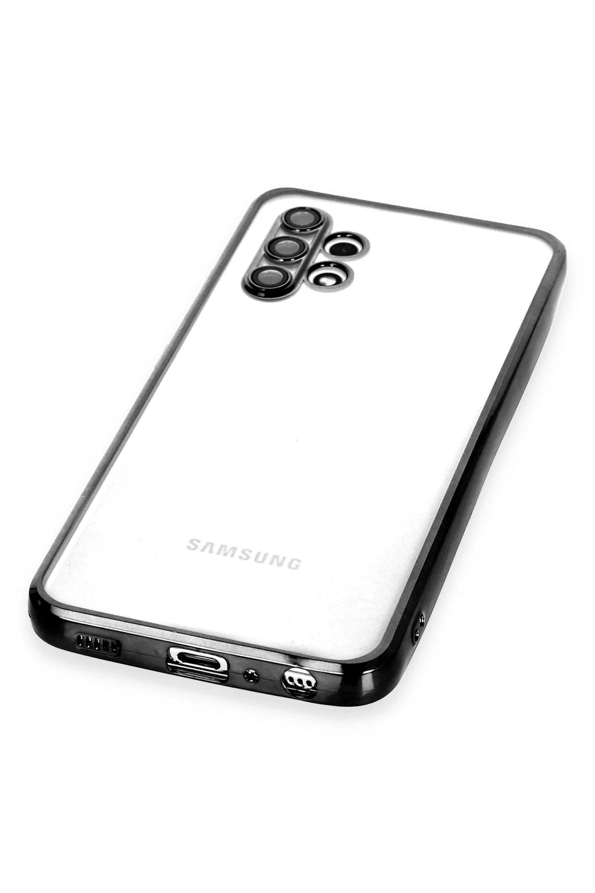 NewFace Samsung Galaxy A32 Kılıf Lensli Silikon - Siyah WLZOR