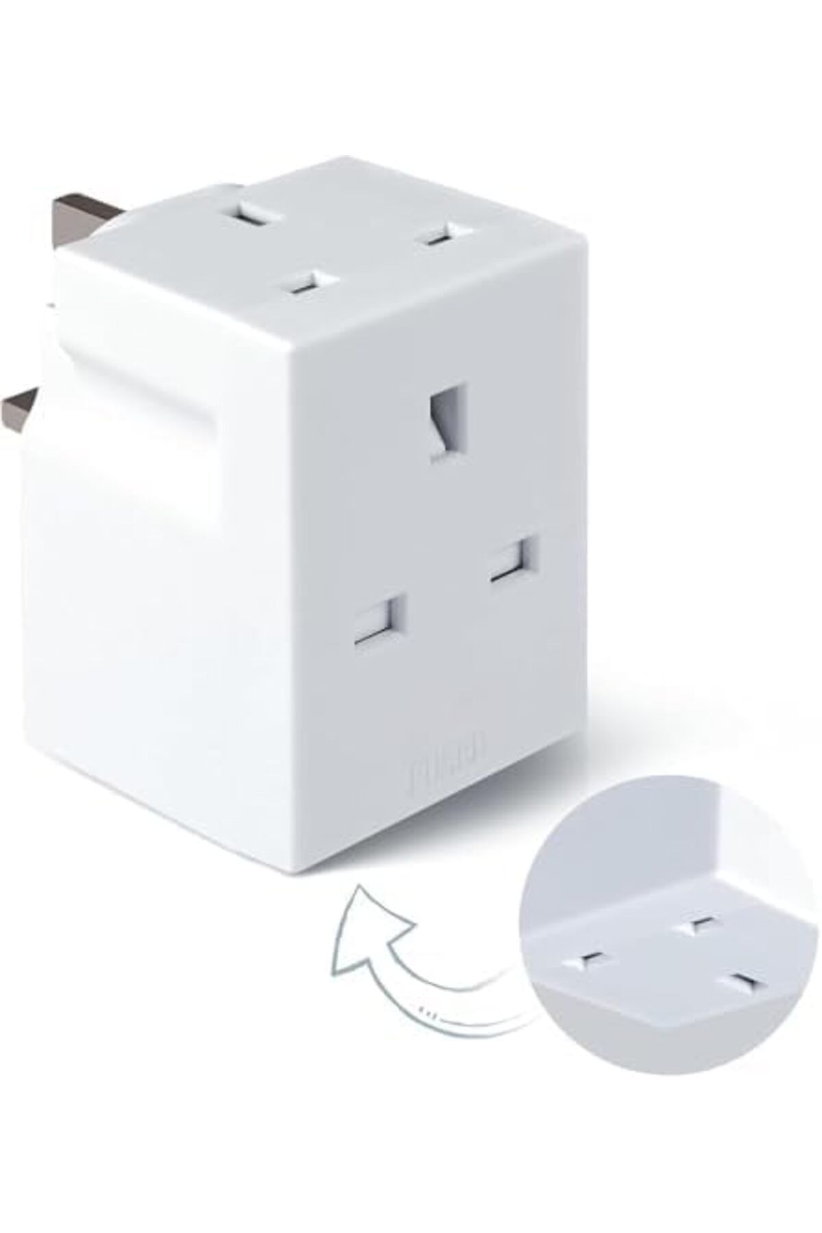 Generic-ADMORE 13A 3-WAY Universal Multi Adaptor PC NV510 - Convenient Power Solution for Home and Office 2