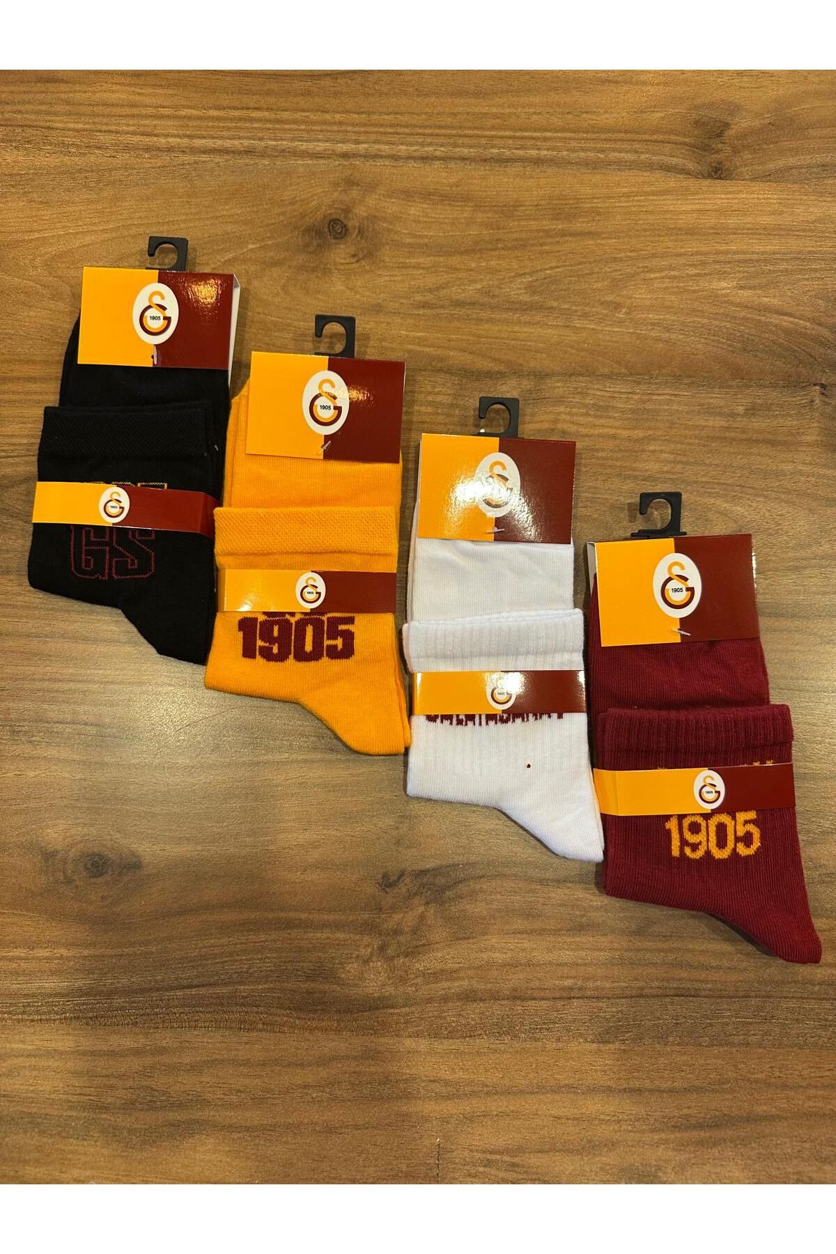 Çimpa Çorap Çamaşır Yetişkin taraftar pamuklu yarım konç çorap 4 lü paket