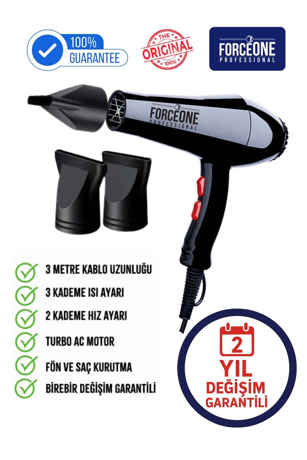 teknotrust Kuaför Tipi Pro 5500 Turbo Profesyonel Saç Krutma Ve Fön Makinesi 2400 Watt
