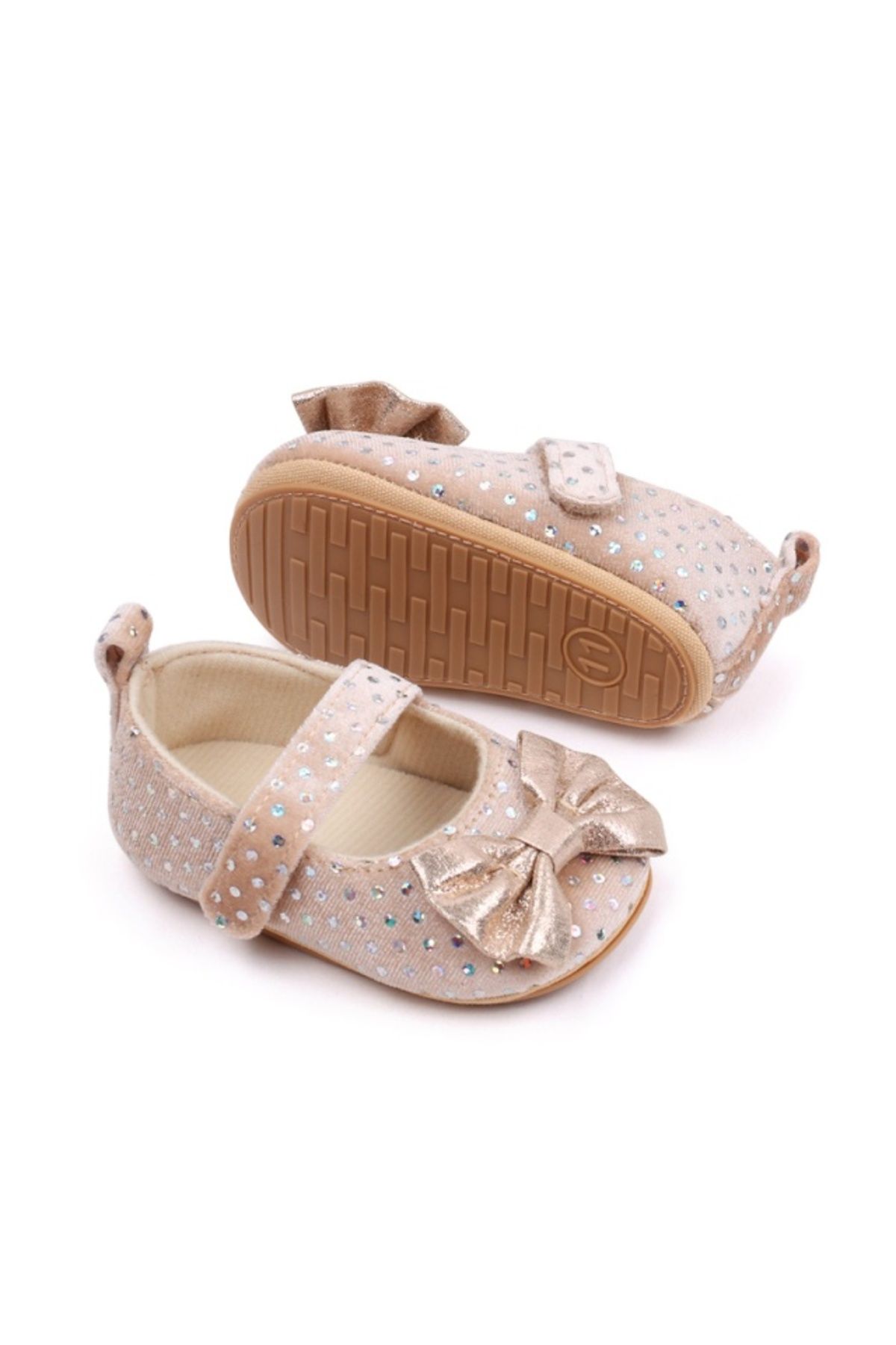Superbaby-Elegant cream shoes with sequins for girls 4