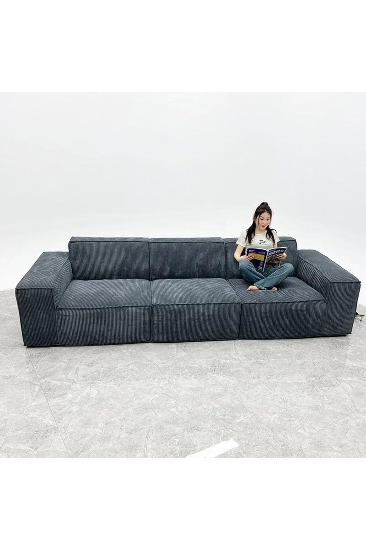 MAPLE HOME DECORATION-Maple Home 3-seater Sofa Modular Sofas Set Compression Sponge Sectional Lounge High Density Foam 2