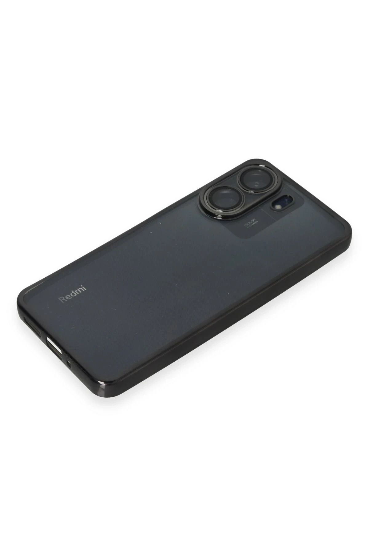 NewFace Xiaomi Redmi 13C Kılıf Lensli Silikon - Siyah WLZOR