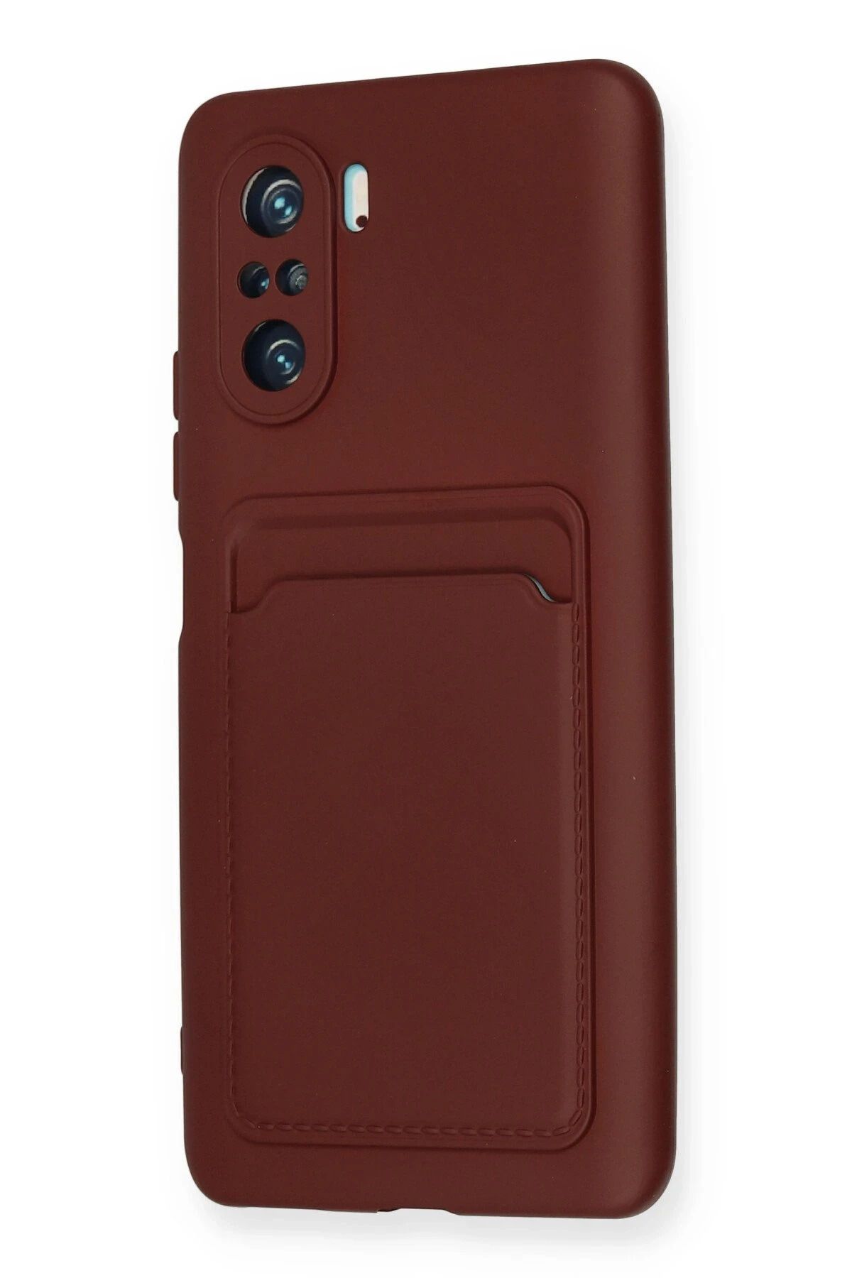 NewFace Xiaomi Mi 11i Kılıf Kelvin Kartvizitli Silikon - Bordo WLZOR