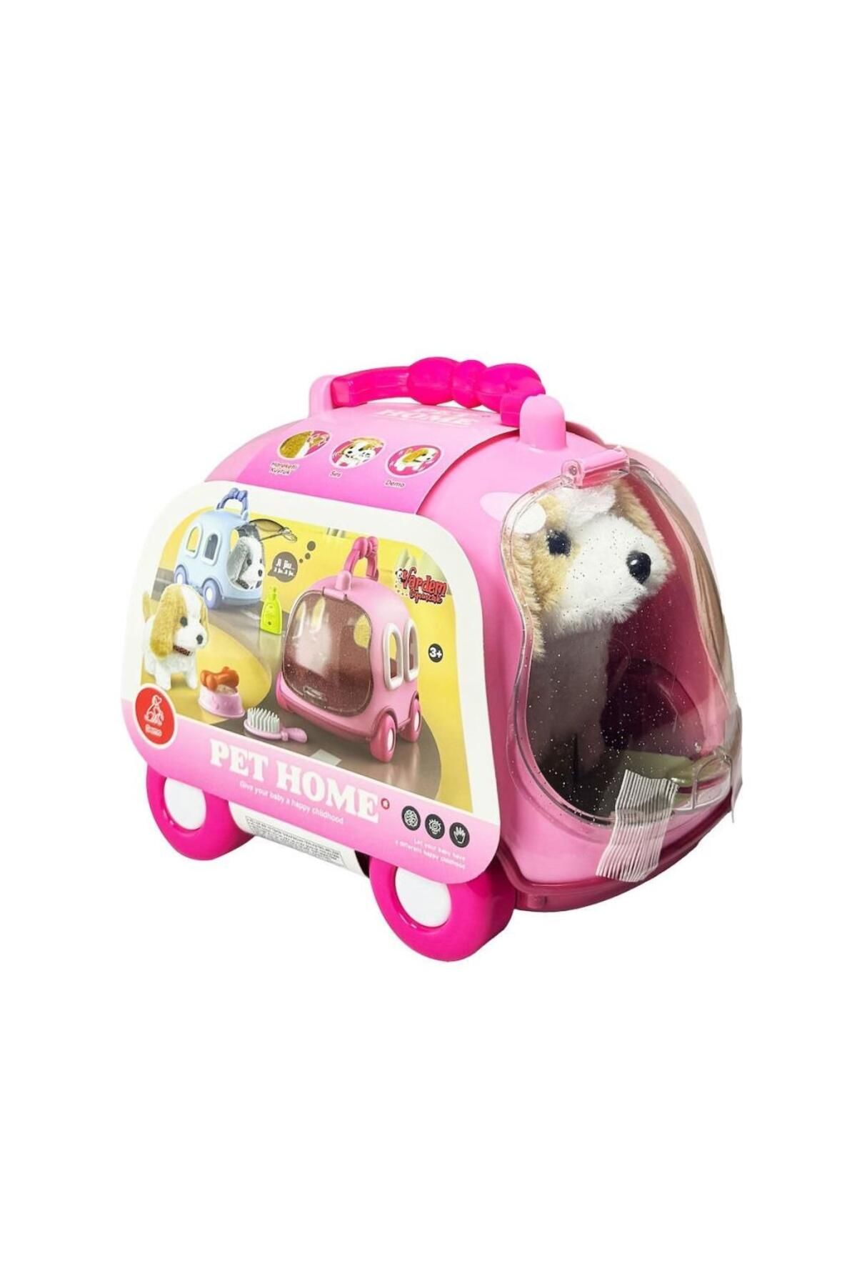 MR RZN STORE JND-6802 Taşıma Araba Çantalı Hareketli Pilli Köpek Set -Vardem Oyuncak