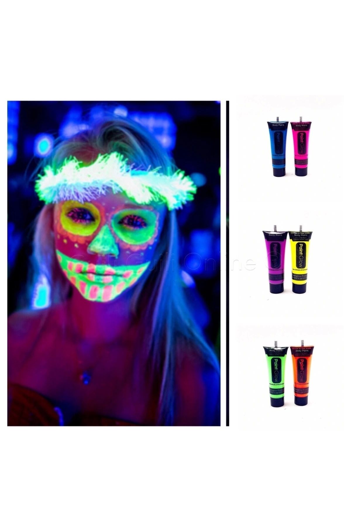 STOREMAX Glow Boya Fosforlu Krem Boya 12 Adet (5047)
