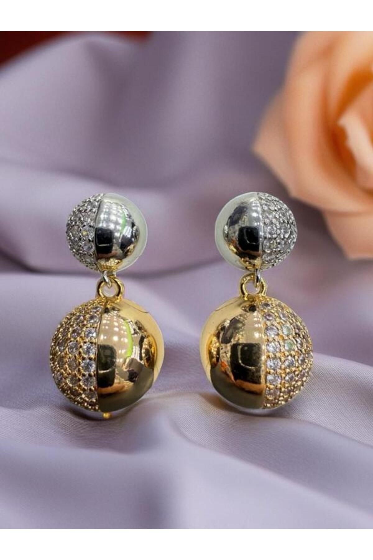 Calmea Jewellery Çelik Elegant Renk Atmaz Garantili Faturalı Zirkon Taşlı Eclipse Kadın Küpe