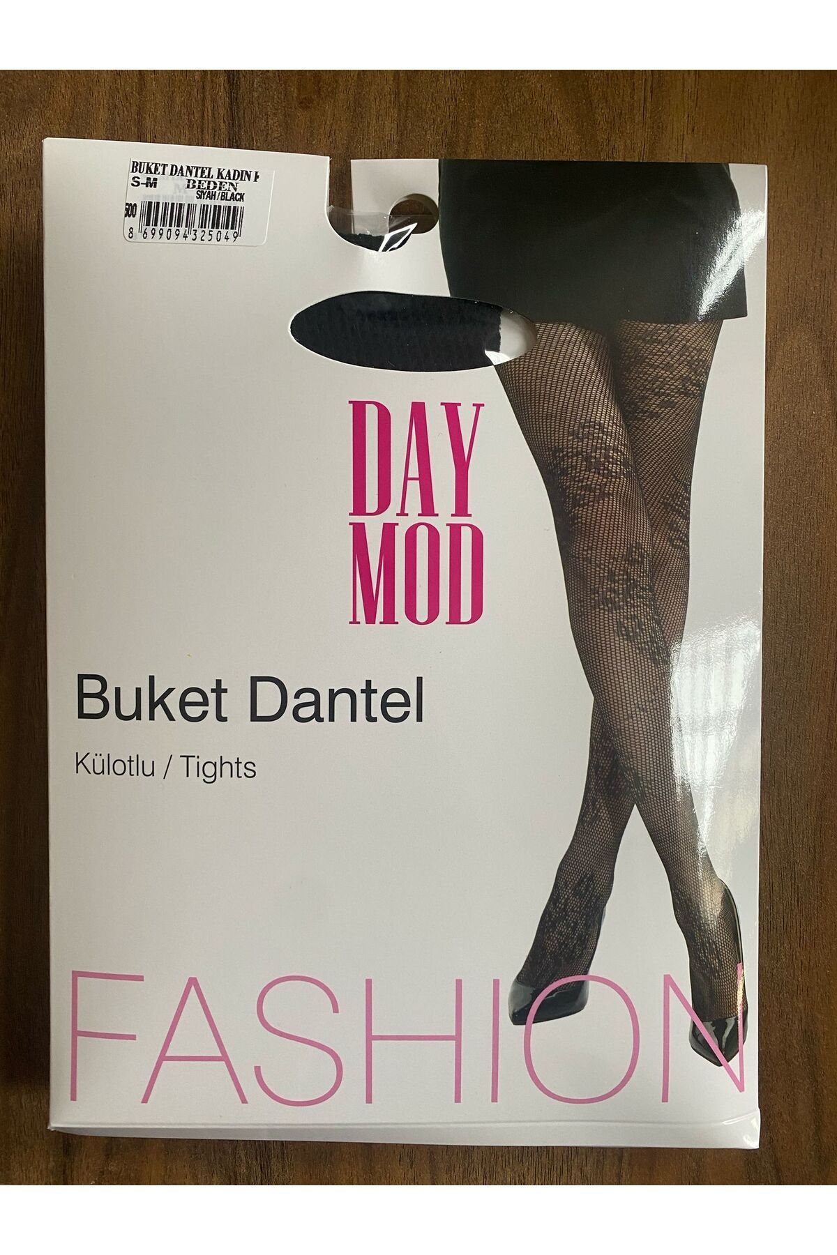 DAYMOD ÇORAP Buket Dantel File Desenli Külotlu Çorap