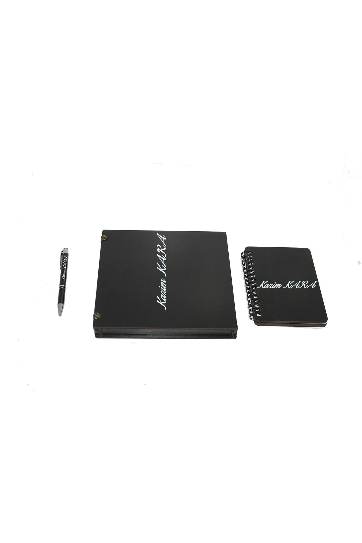 HASODİ Kişiye Özel Ahşap Hediye Kutusu / Defter + Kalem Seti /Özel ve Anlamlı Hediye