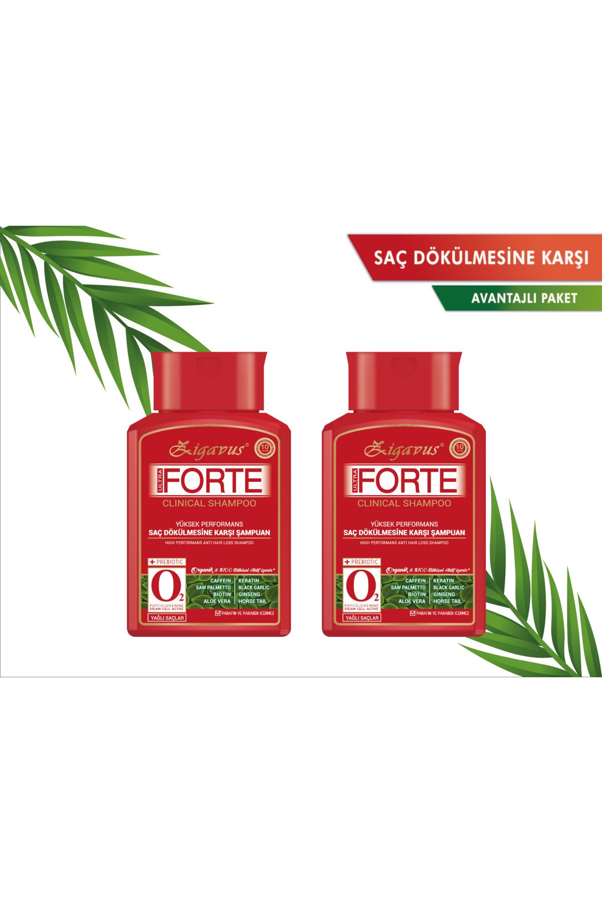 Zigavus Forte Ultra Clinical Yağlı Saçlar İçin Şampuan 220 x 2 ml