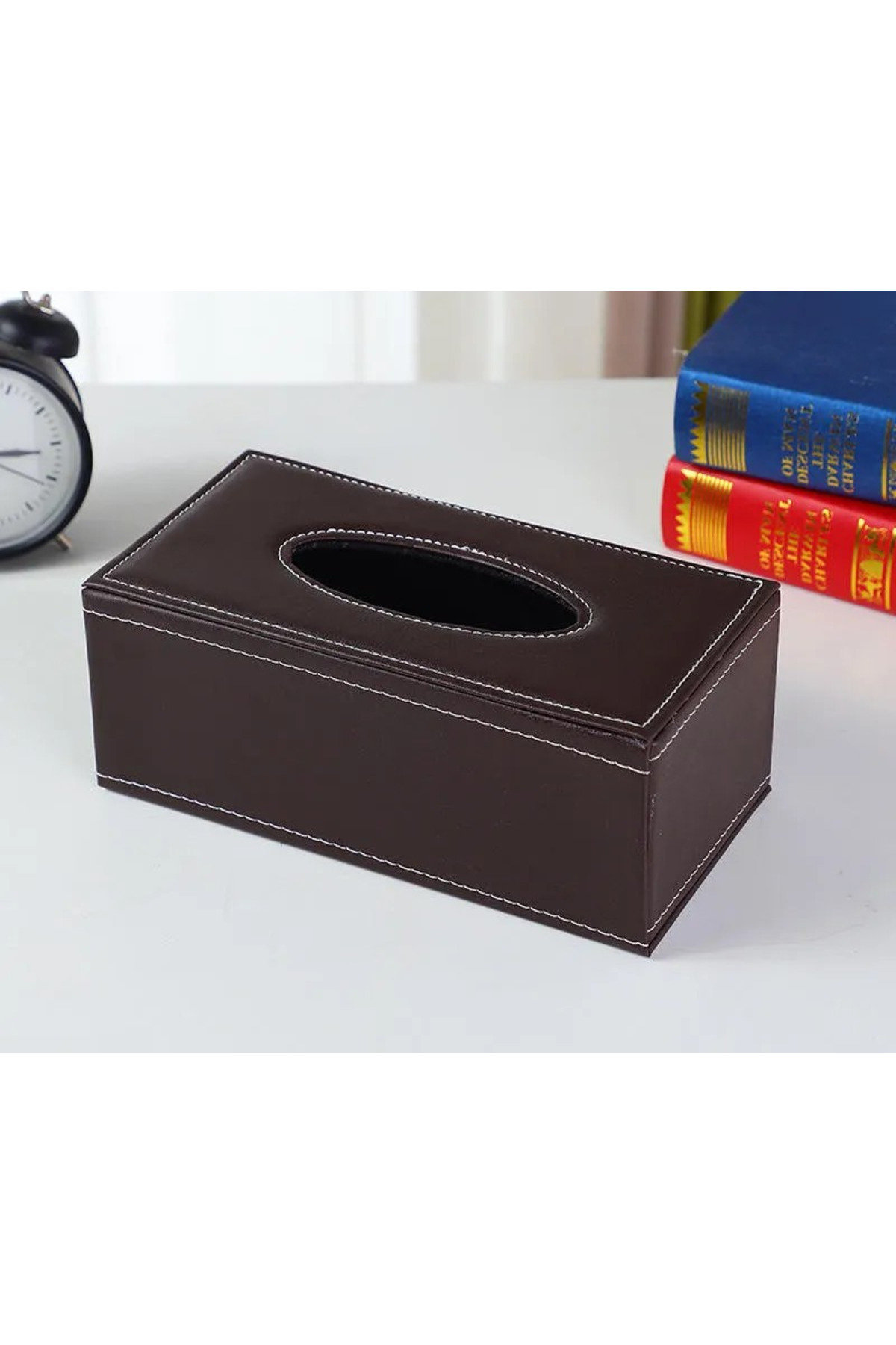 ABYZ-Napkin Box, Eco-leather, Dimensions 24x12x8.5cm, Color Brown ™ 4