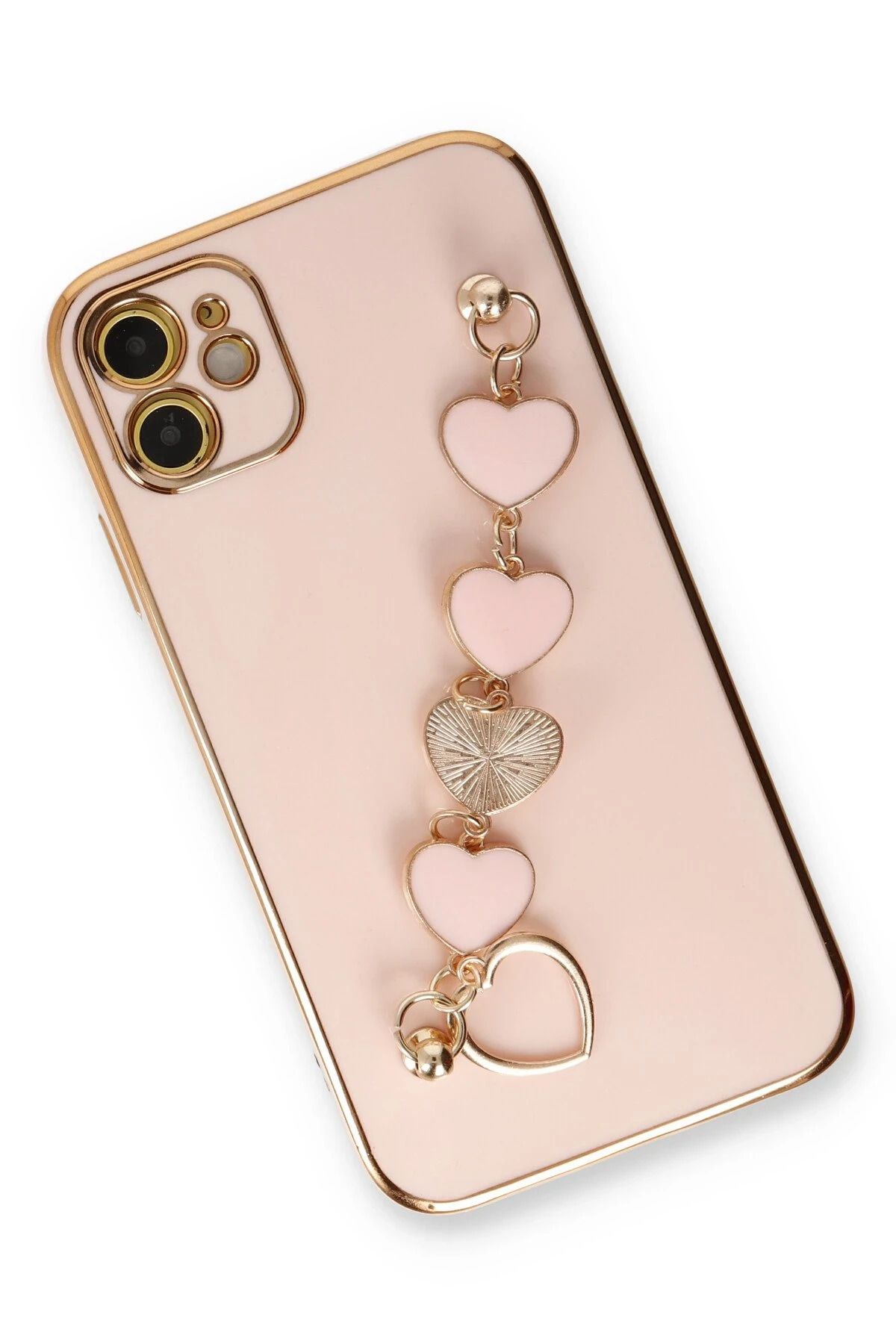 NewFace iPhone 12 Kılıf Esila Silikon - Pudra