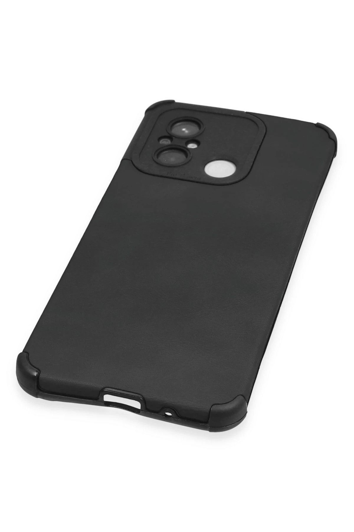 NewFace Xiaomi Redmi 12C Kılıf Loop Deri Silikon - Siyah SVLRS