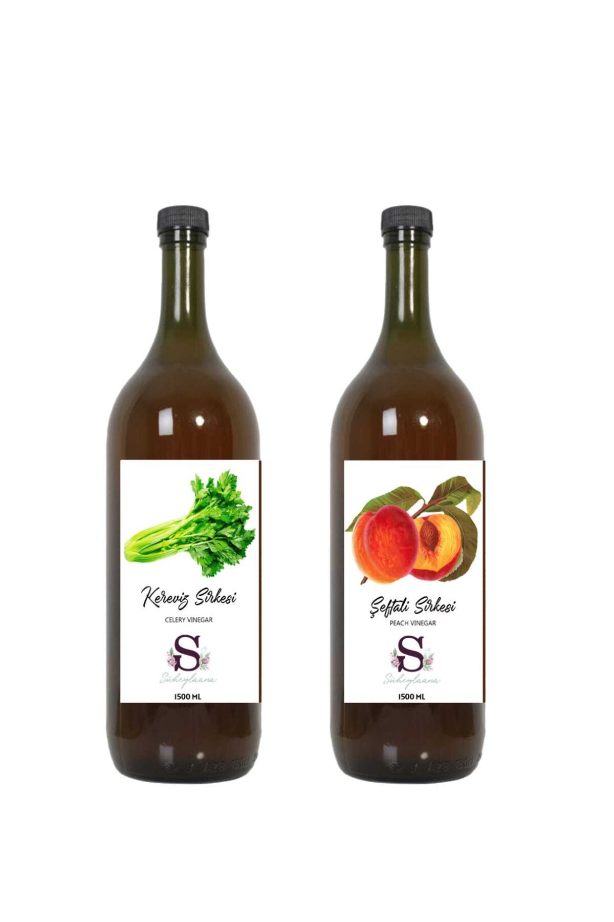Süheylaana Doğal Kereviz Sirkesi 1500 Ml - Doğal Şeftali Sirkesi 1500 Ml