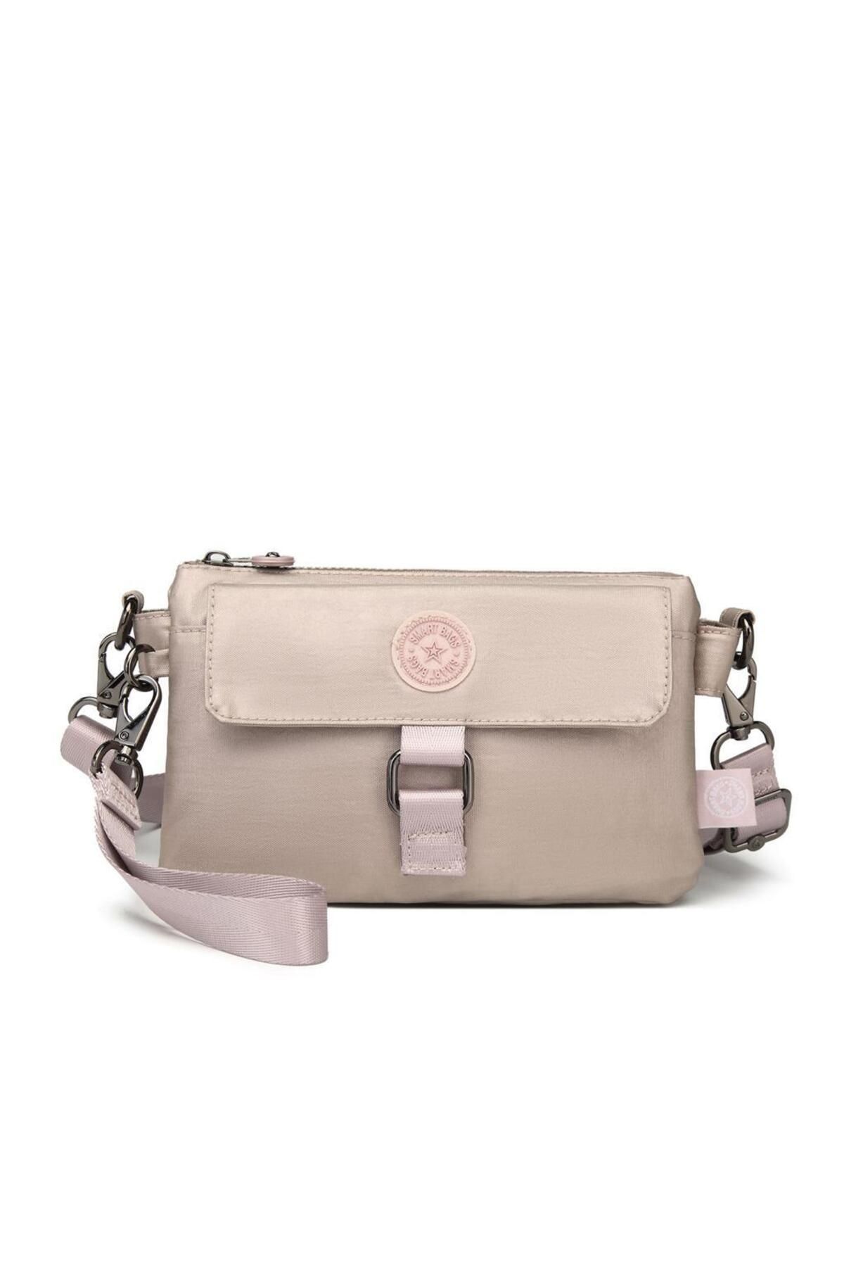 SMART BAGS Metalik Kumaş Minik Boy Smart Bags Postacı Kadın Çantası 1147