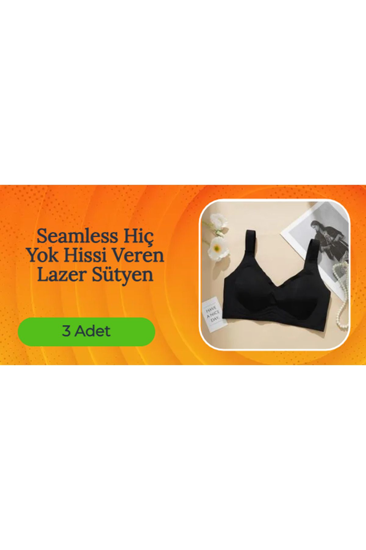 pae Hafif Dikişsiz Hiç Yok Hissi Veren Seamless Lazer Sütyen 3 Lü Avantaj Paket