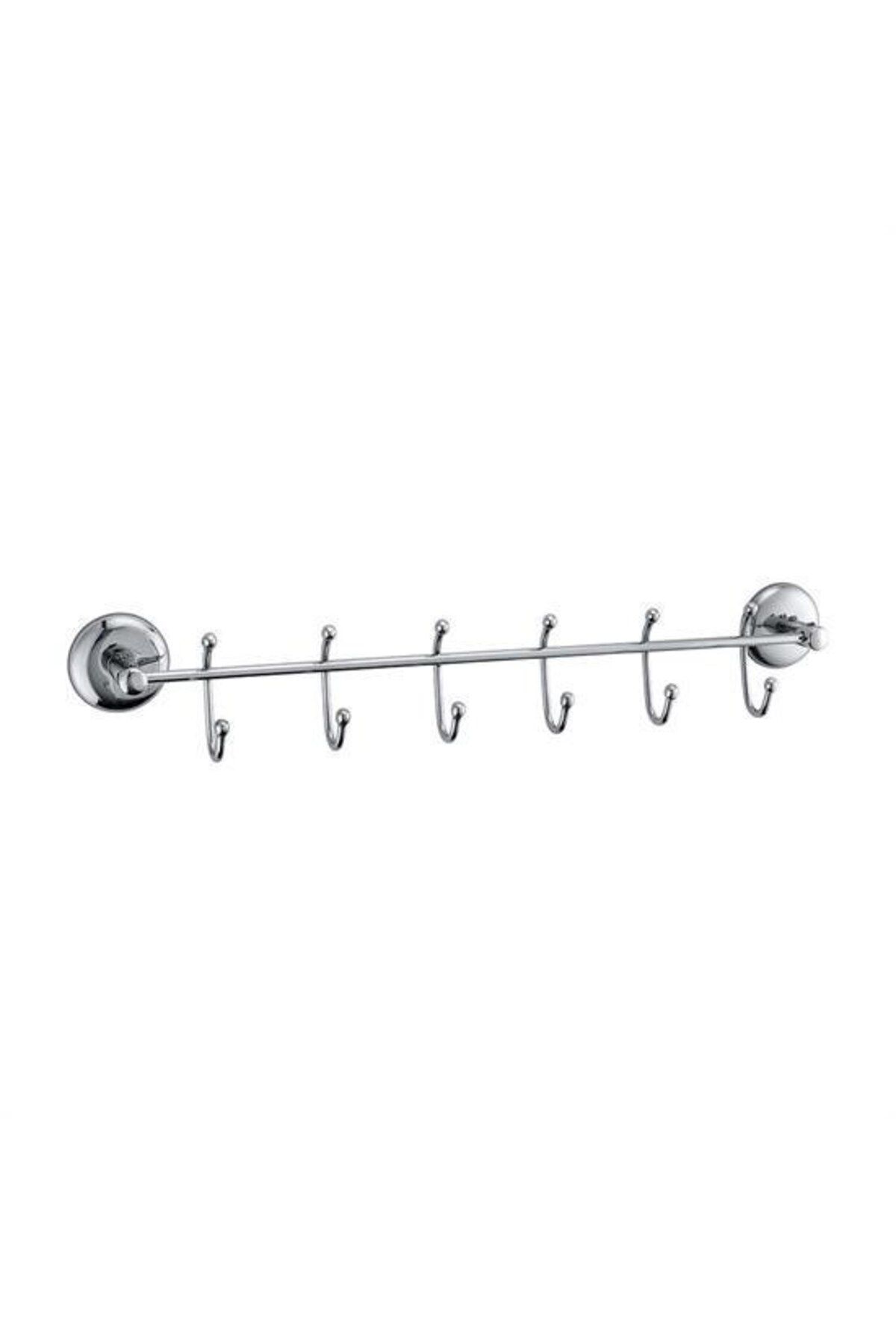 KfksStore 6 Kancalı Dekoratif Askılık Mutfak Banyo Duvar Yüzeyi Askısı