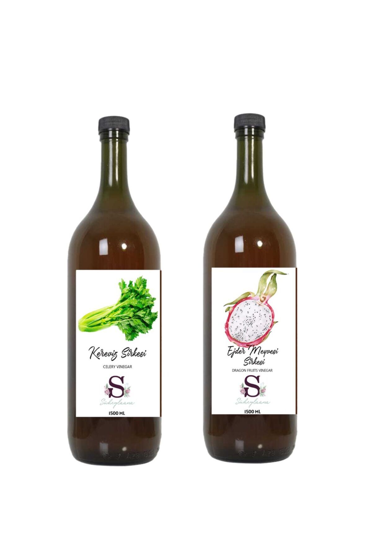 Süheylaana Doğal Kereviz Sirkesi 1500 Ml - Doğal Ejder Meyvesi Sirkesi 1500 Ml