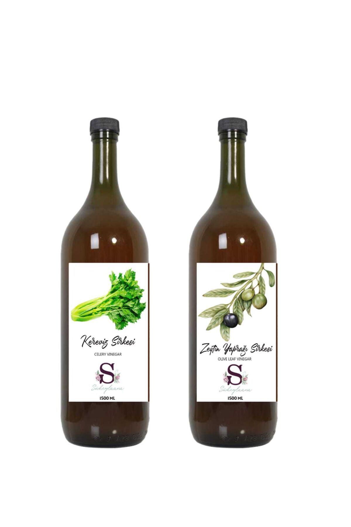 Süheylaana Doğal Kereviz Sirkesi 1500 Ml - Doğal Zeytin Yaprağı Sirkesi 1500 Ml