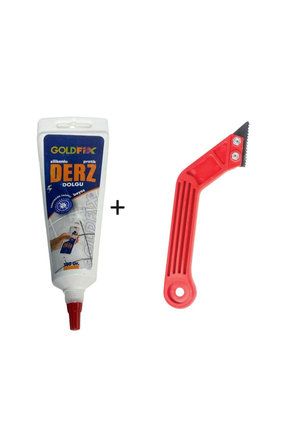 ÖYKÜ VE YİĞİT Beyaz Derz Dolgusu - Lavabo Küvet Fayans Derzi kalemi 380gr + Sökme Temizleme Spatula Set