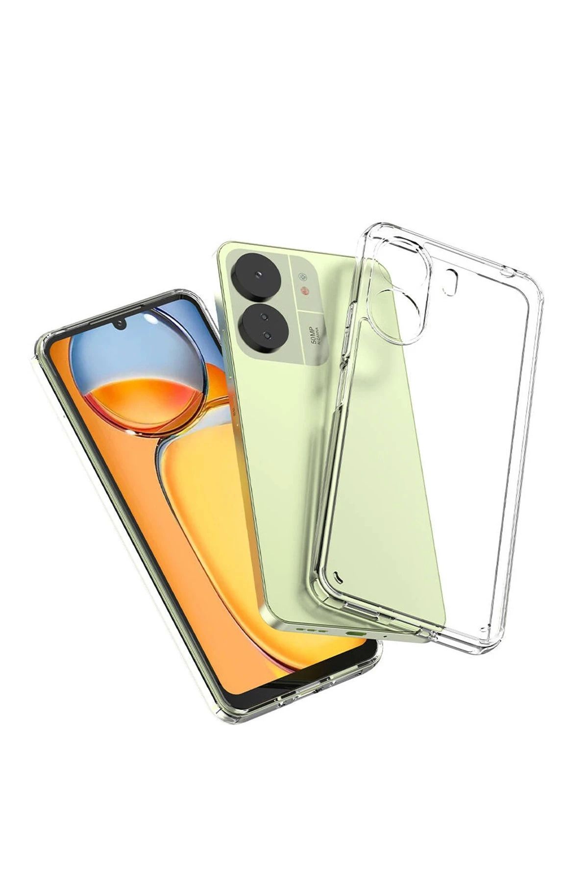 NewFace Xiaomi Redmi 13C Kılıf Lüx Şeffaf Silikon WLZOR