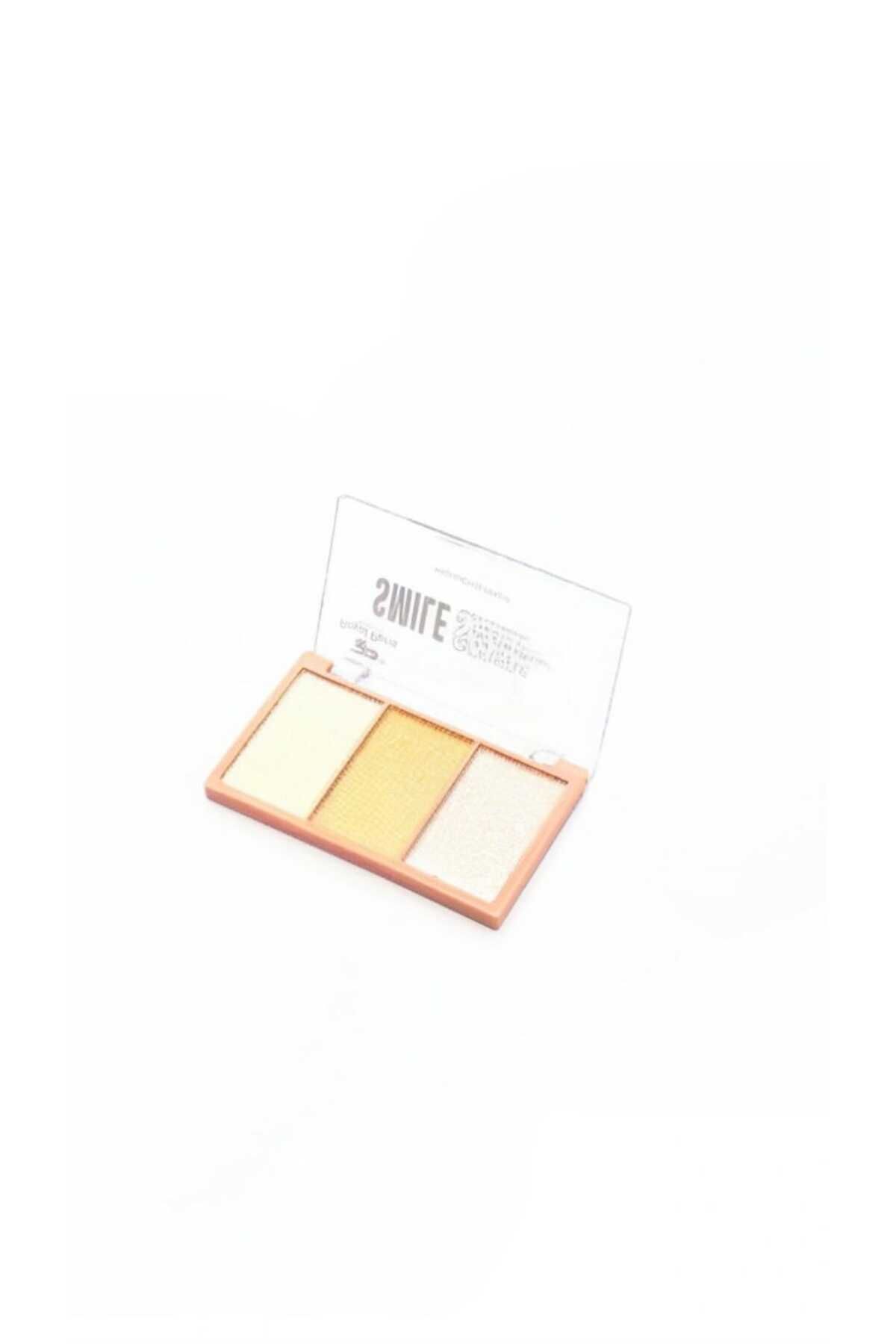 Qulaccia 3'lü Aydınlatıcı Palet - Highlighter Paleti