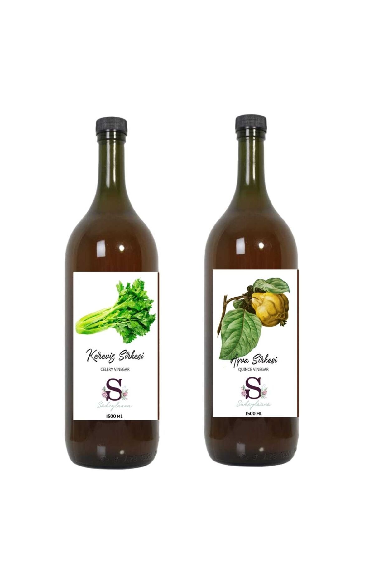 Süheylaana Doğal Kereviz Sirkesi 1500 Ml - Doğal Ayva Sirkesi 1500 Ml