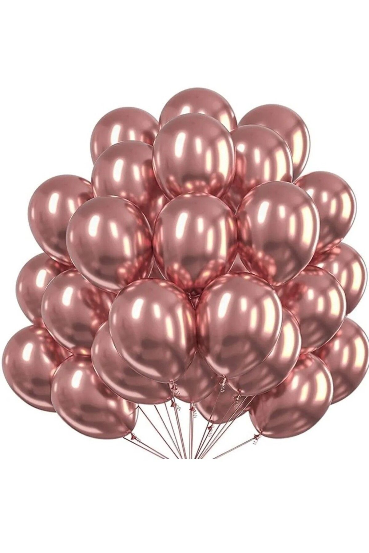 shop Rose Gold Renkli Krom Balon 10 Adet