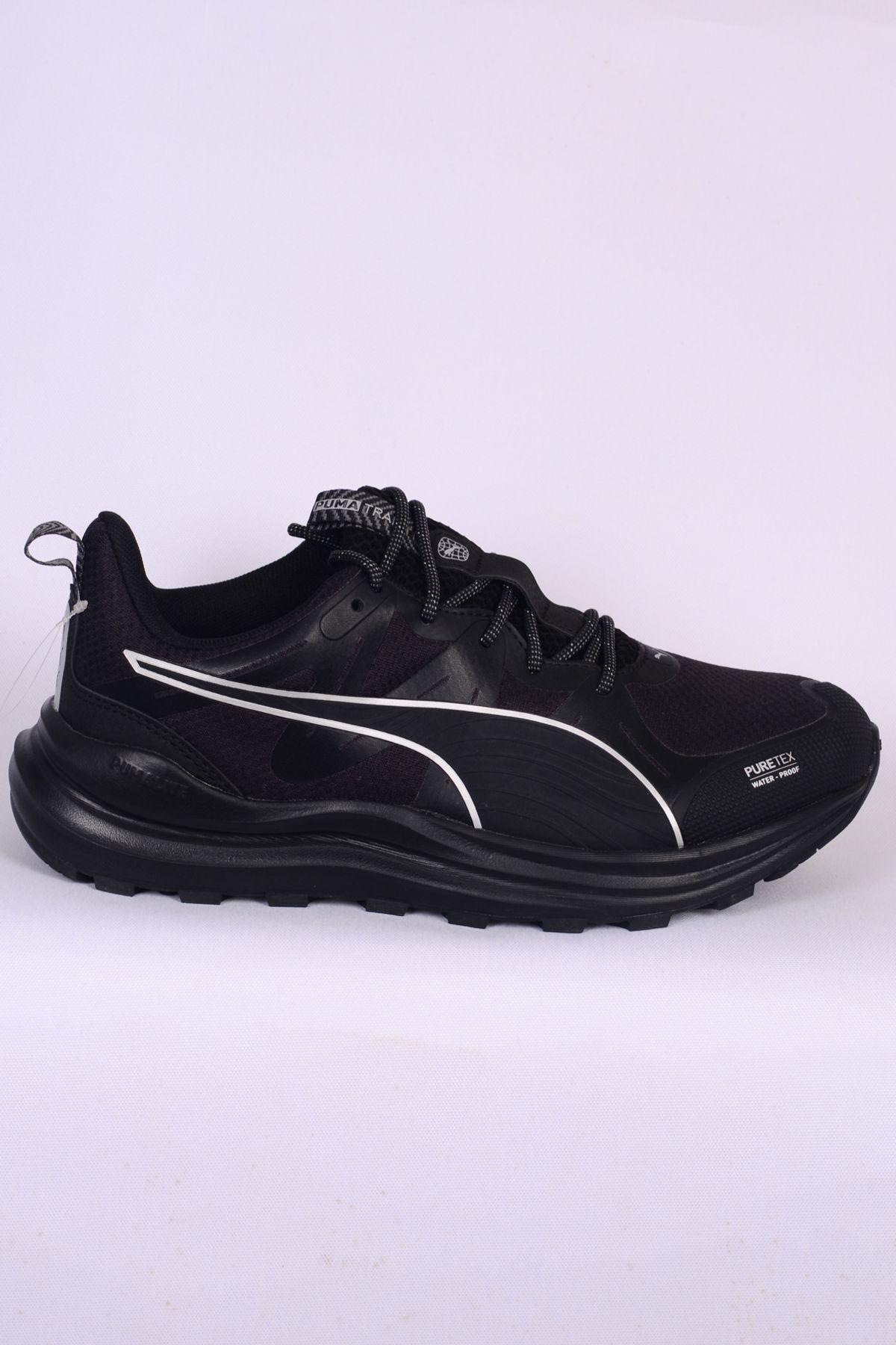 Puma 310095-01 Reflect Lite Troil Ptx Bağcıklı Beyaz Cizgi Detaylı Siyah Unisex Günlük Spor Ayakkabı