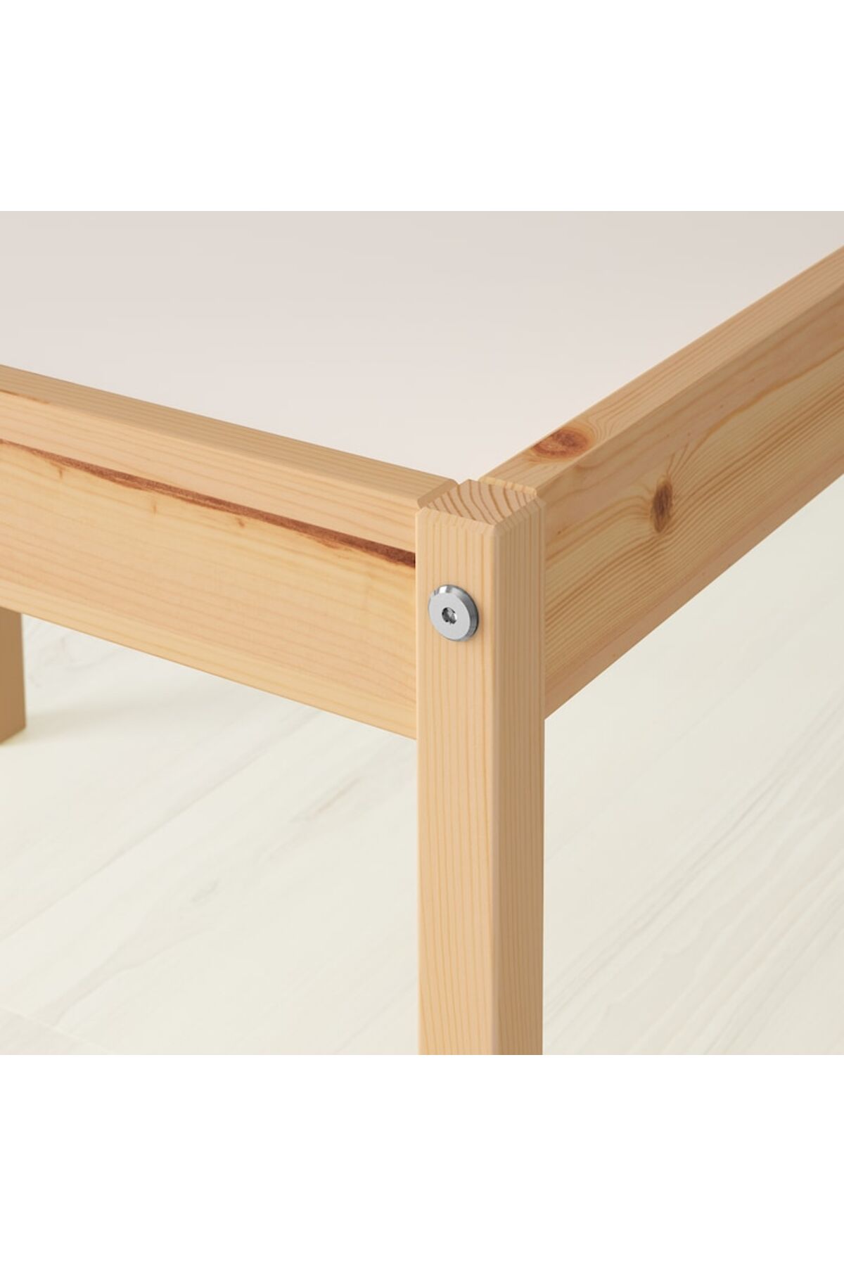 طاولة أطفال مع كرسيين, أبيض/صنوبر