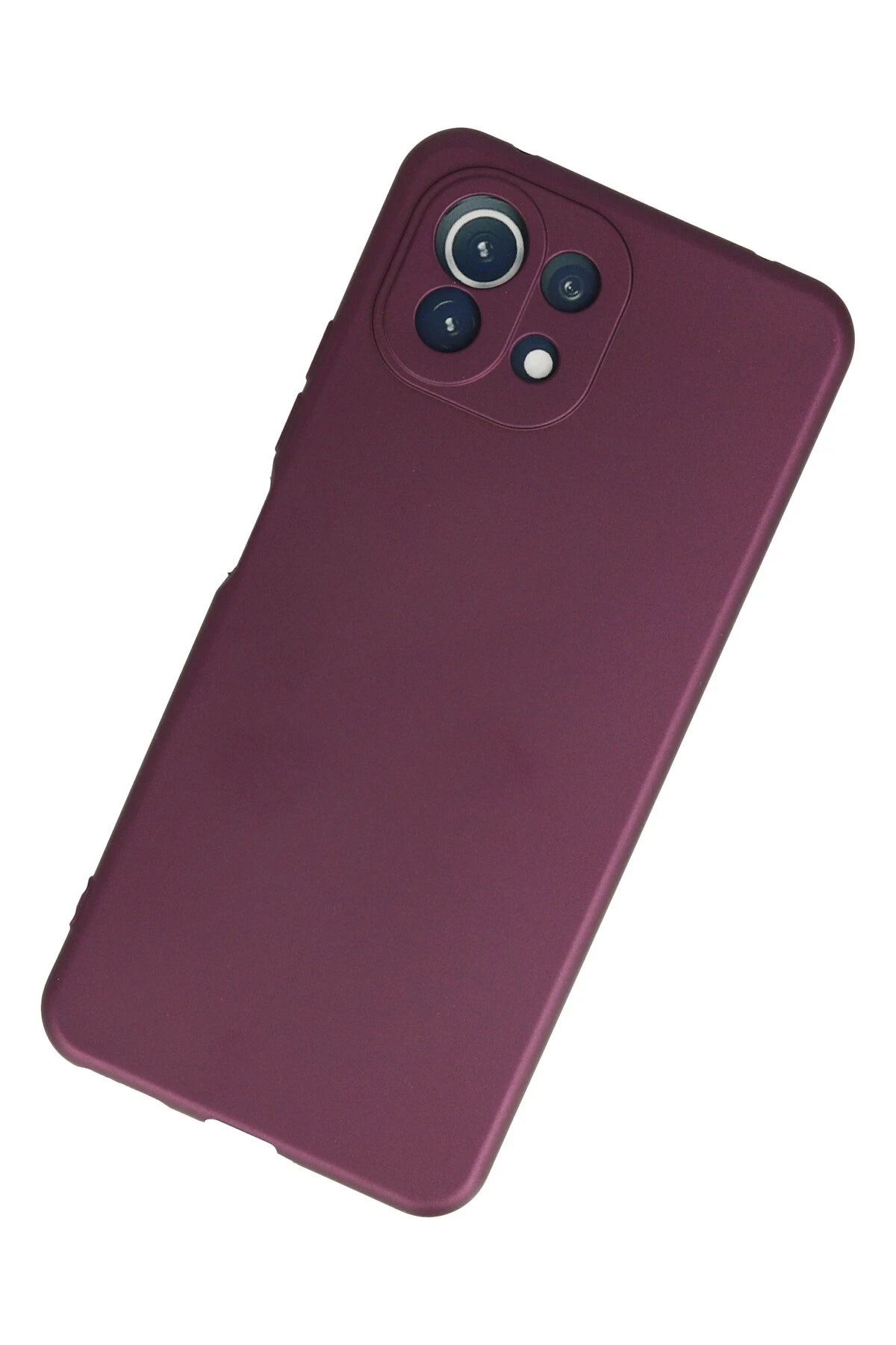 NewFace Xiaomi Mİ 11 Lite Kılıf First Silikon - Mürdüm WLZOR