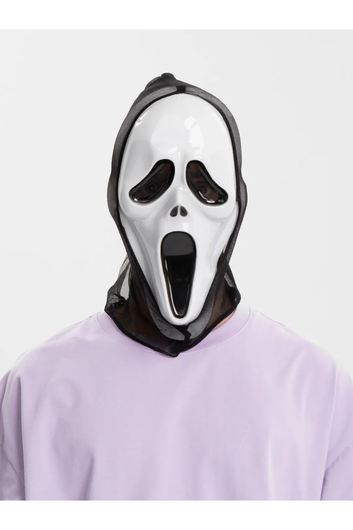 Toptan Bulurum Kapşonlu Çığlık Maskesi Scream Maskesi - Hayalet Maskesi 33x21 cm