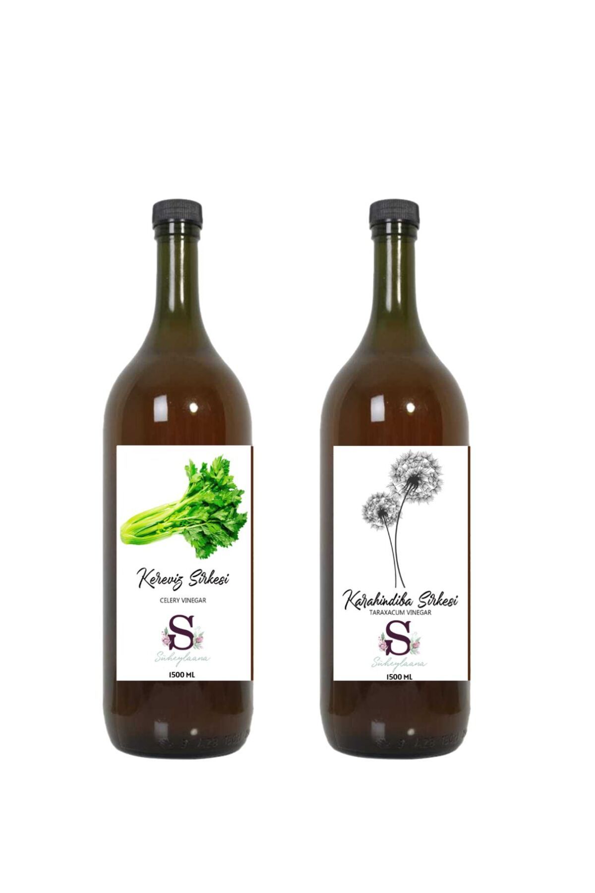 Süheylaana Doğal Kereviz Sirkesi 1500 Ml - Doğal Karahindiba Sirkesi 1500 Ml