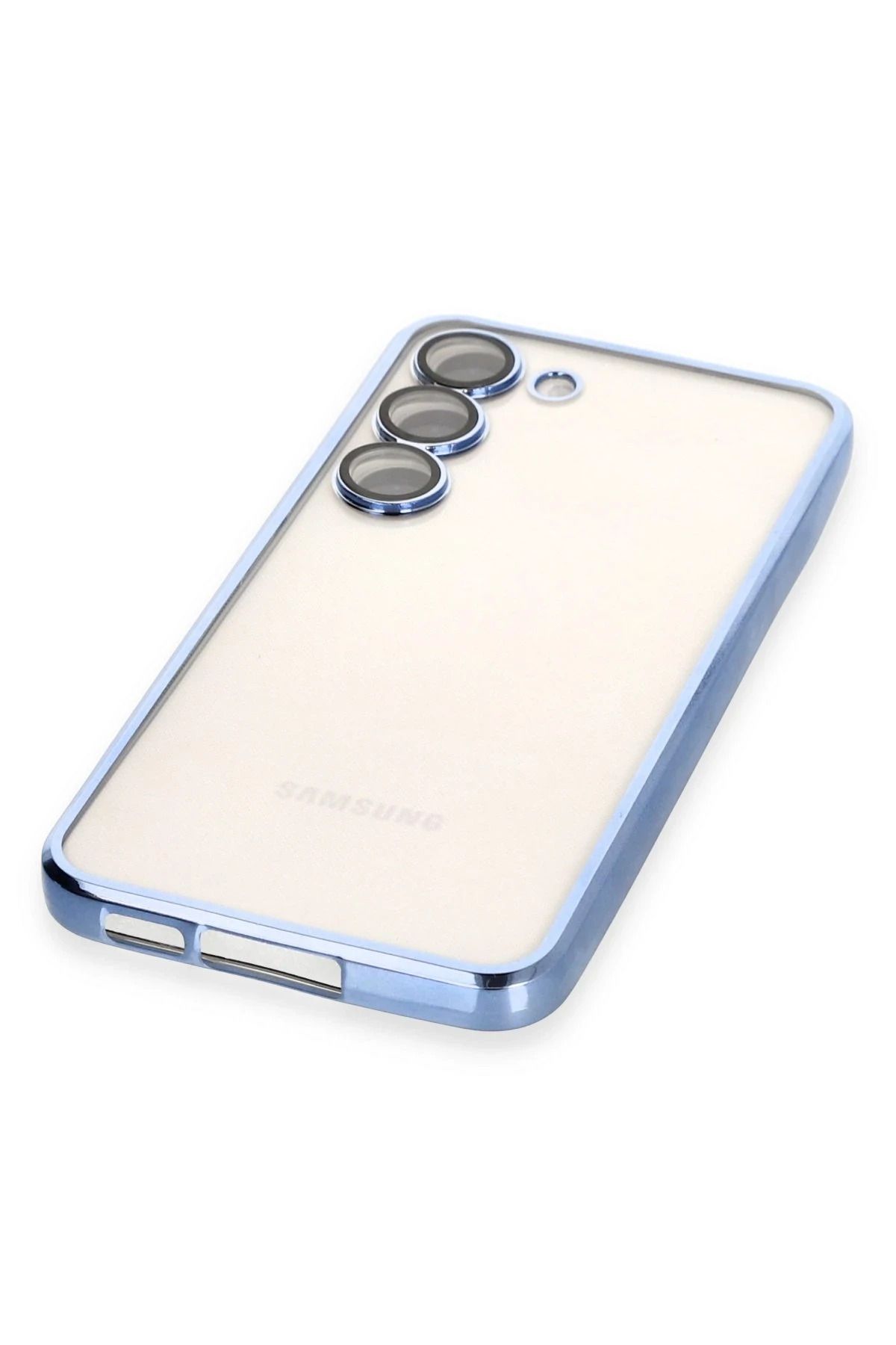 NewFace Samsung Galaxy S23 Plus Kılıf Lensli Silikon - Açık Mavi WLZOR