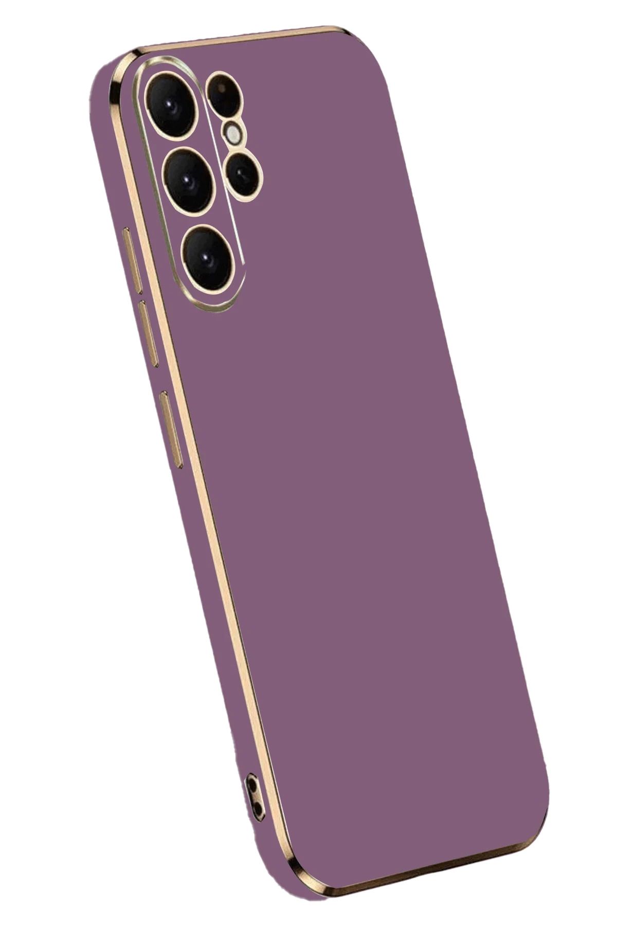 NewFace Samsung Galaxy S24 Ultra Kılıf Volet Silikon - Mor SVLRS