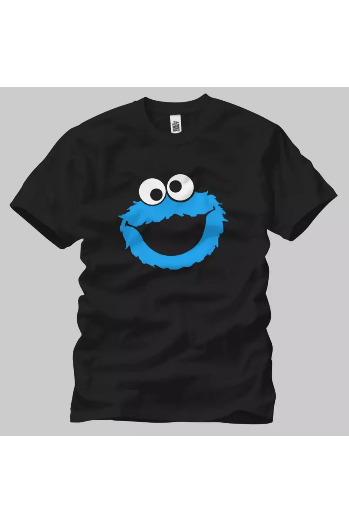 Built By Crazy Sesame Street Cookie Monster Face Unisex Tişört