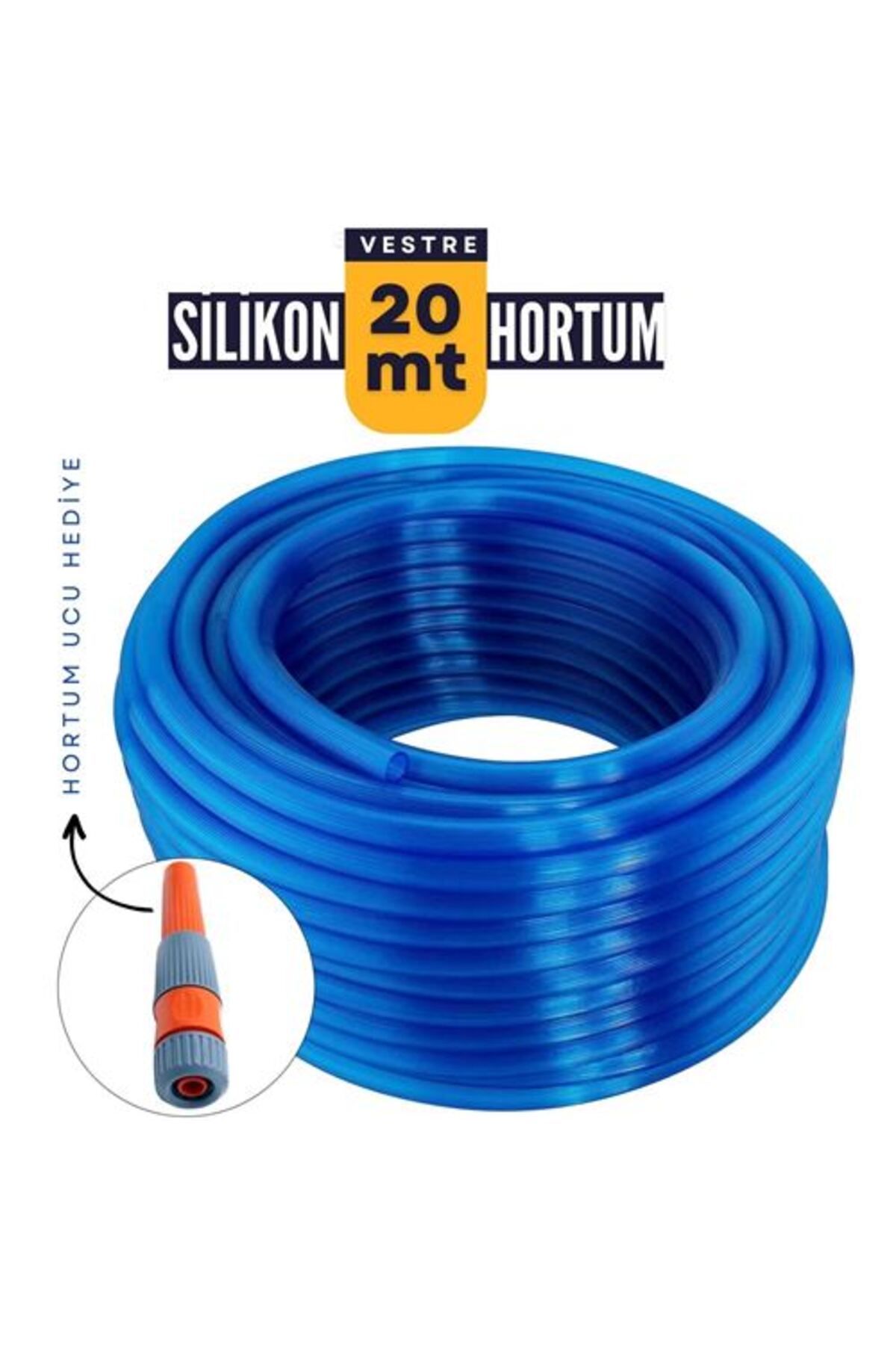 NEZADE STORE 20 Metre Silikonlu Bahçe Hortumu Sulama Aparatı HEDİYELİ