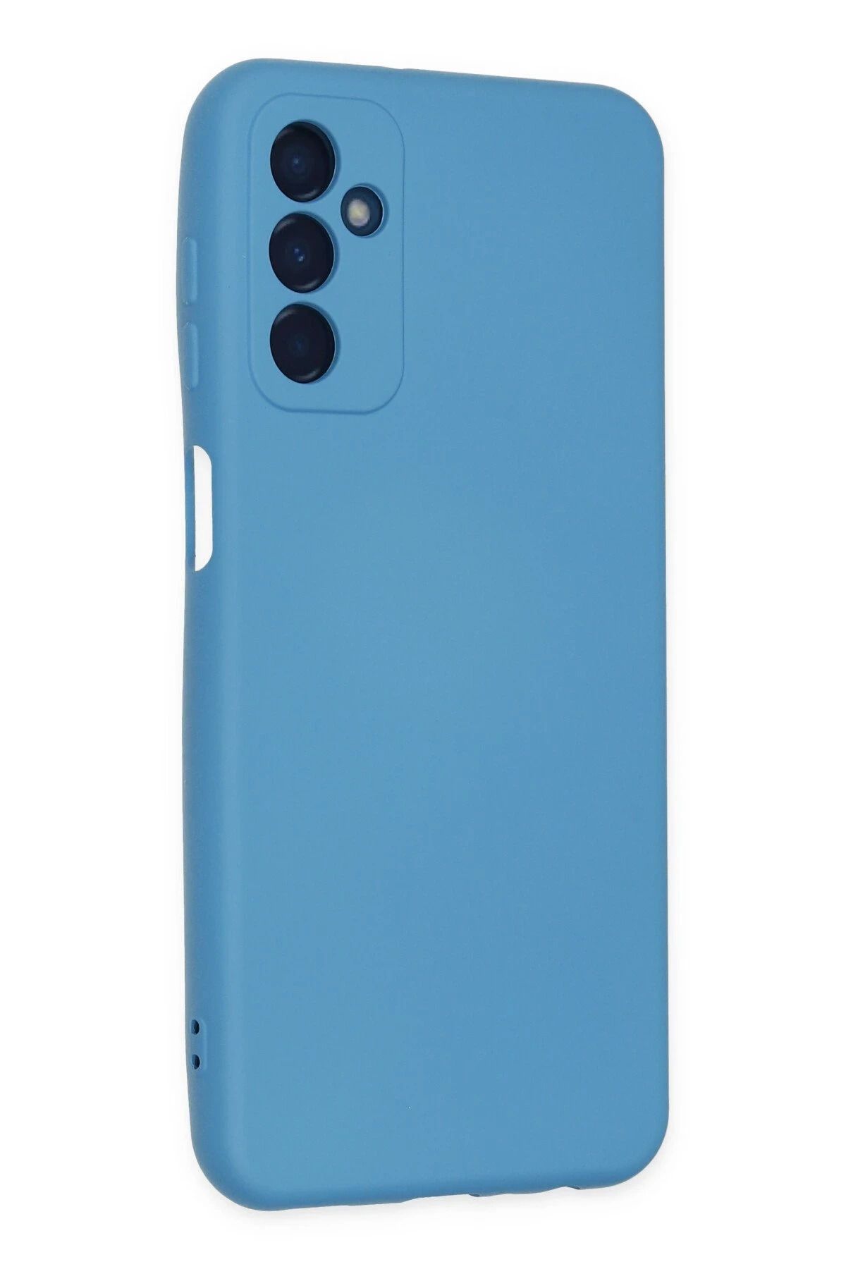 NewFace Galaxy M23 Kılıf Nano içi Kadife Silikon - Mavi
