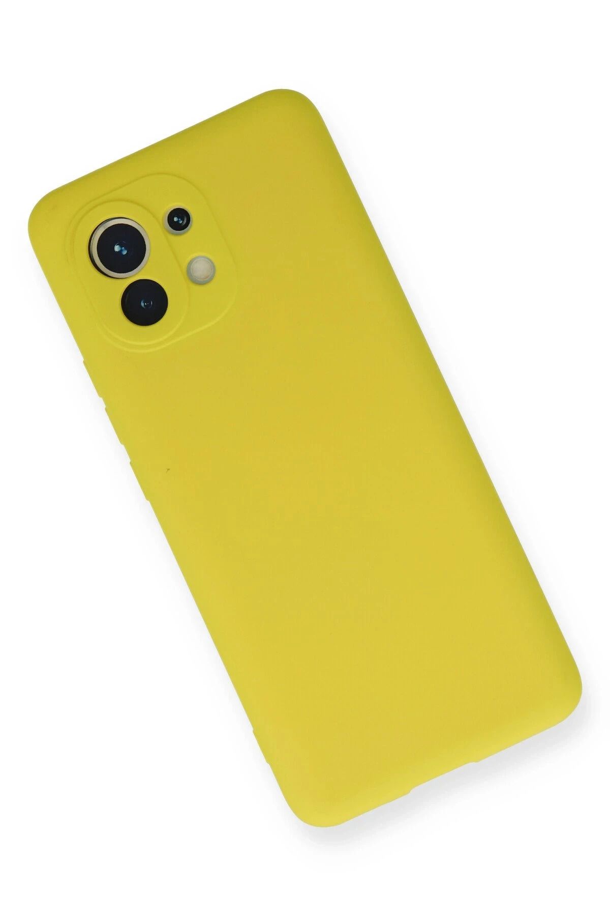 NewFace Mi 11 Uyumlu Kılıf Nano içi Kadife Silikon - Sarı WLZOR